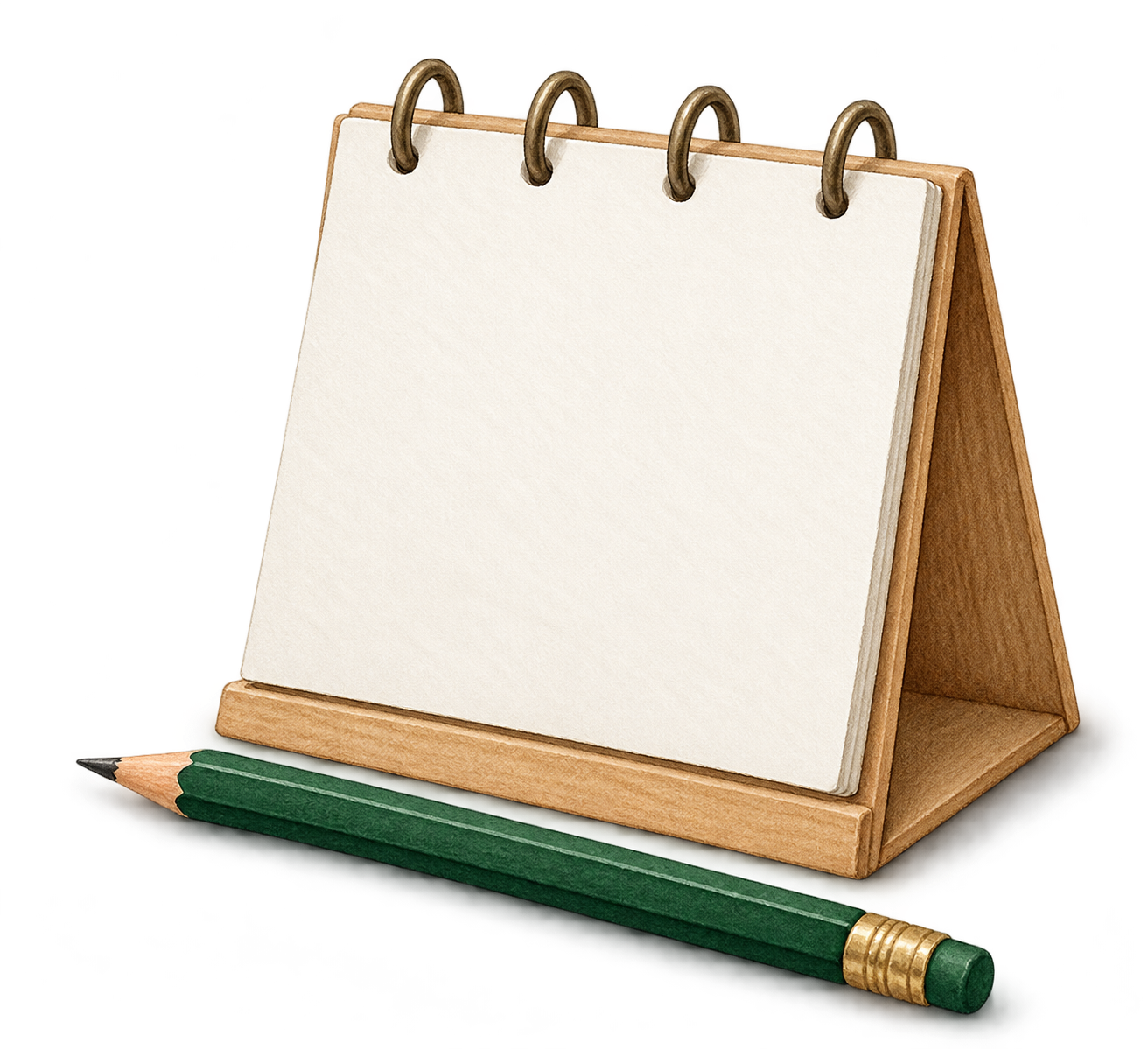 A blank desk calendar and pencil: an editorial illustration of checking an application deadline.